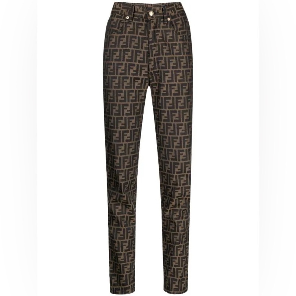 Vintage Fendi Zucca monogram trousers .